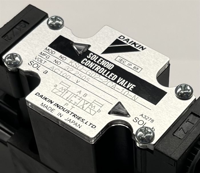 KSO-G02-2CA-10-N DAIKIN 2 PORT VALVE WITH SPRING RETURN